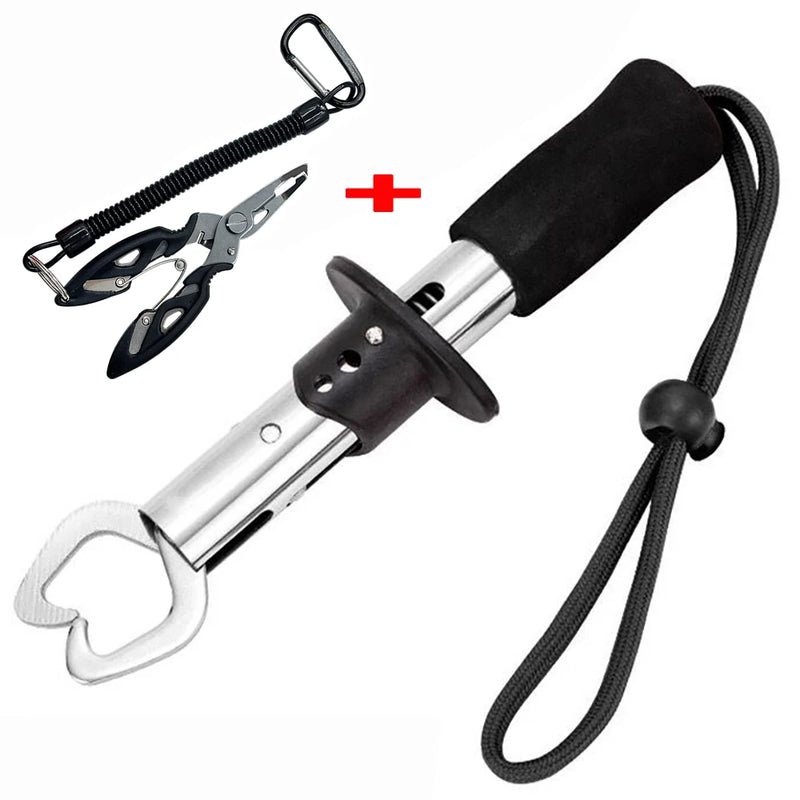 Kit Multifuncional de Pesca Premium - Alicate e Grip de Peixe em Aço Inoxidável